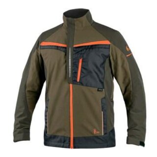 CXS NAOS Jacke, Khaki-HV Orange