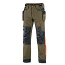 CXS NAOS Herrenhose, Khaki-HV Orange