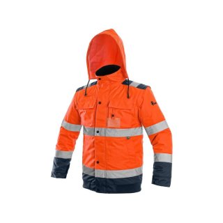 CXS LUTON Warnschutzjacke Winter / orange
