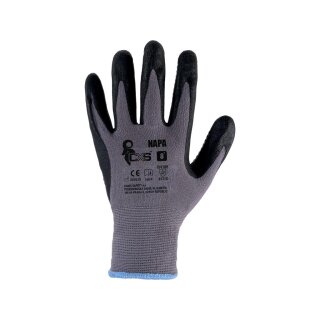 CXS NAPA Handschuhe, halbgetaucht, Nitril, genoppt, grau/schwarz