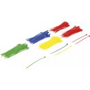 Kabelbinder-Sortiment, farbig / 2,4 x 100 mm, 200-teilig
